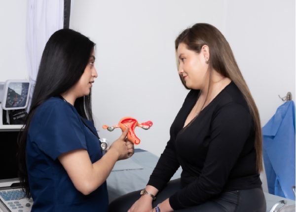 Profesional de la salud consulta fertilidad